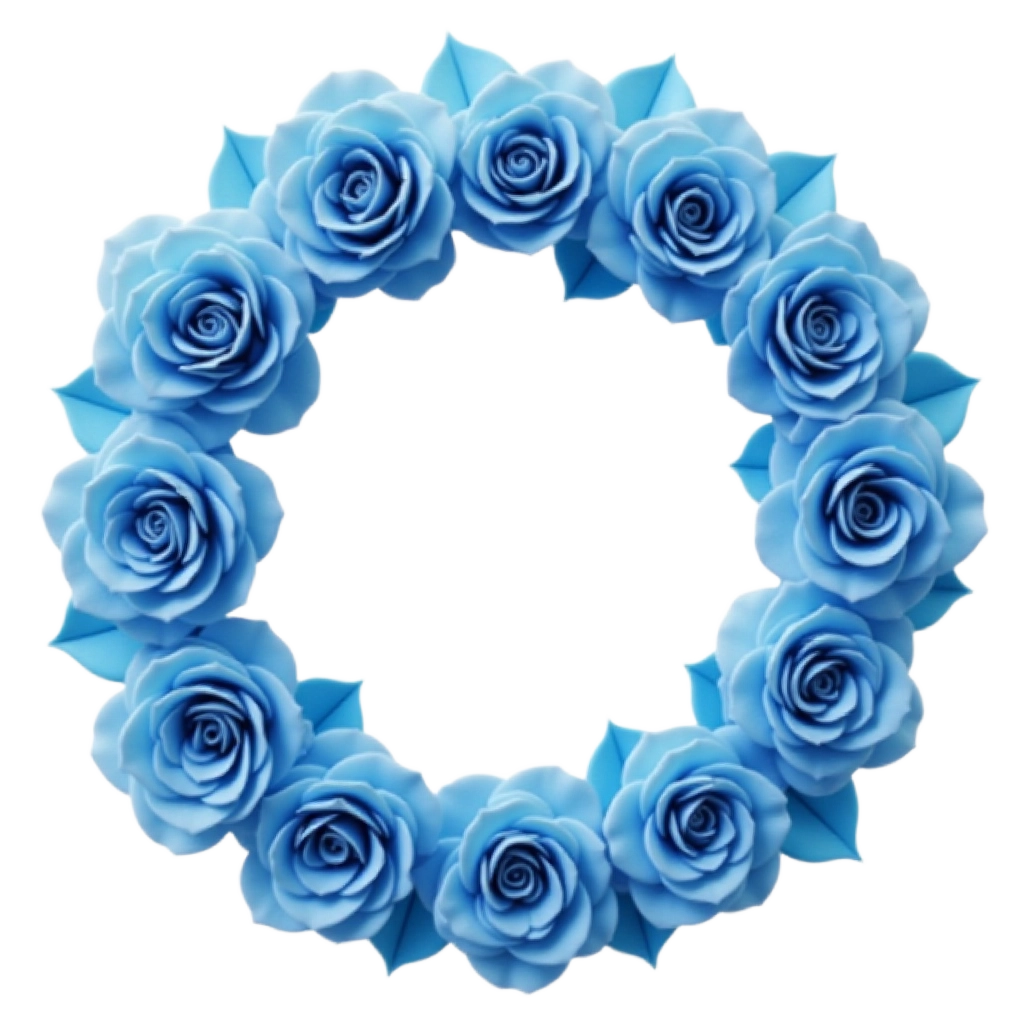 Blue Rose Wreath